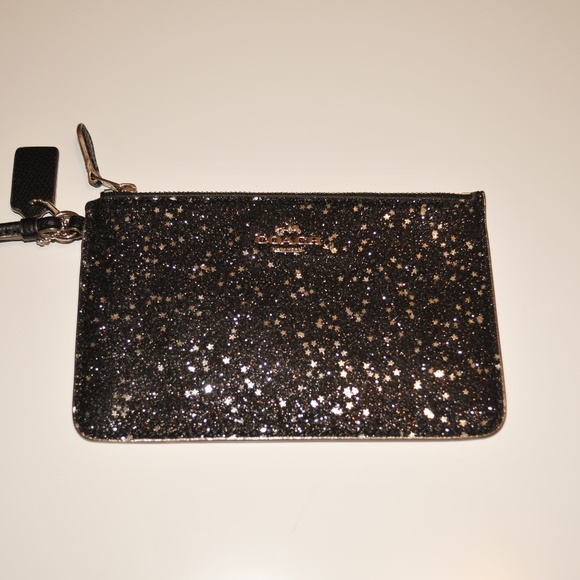 Coach Boxed Star Glitter Corner Zip Wristlet 5104 - Picture 7 of 9